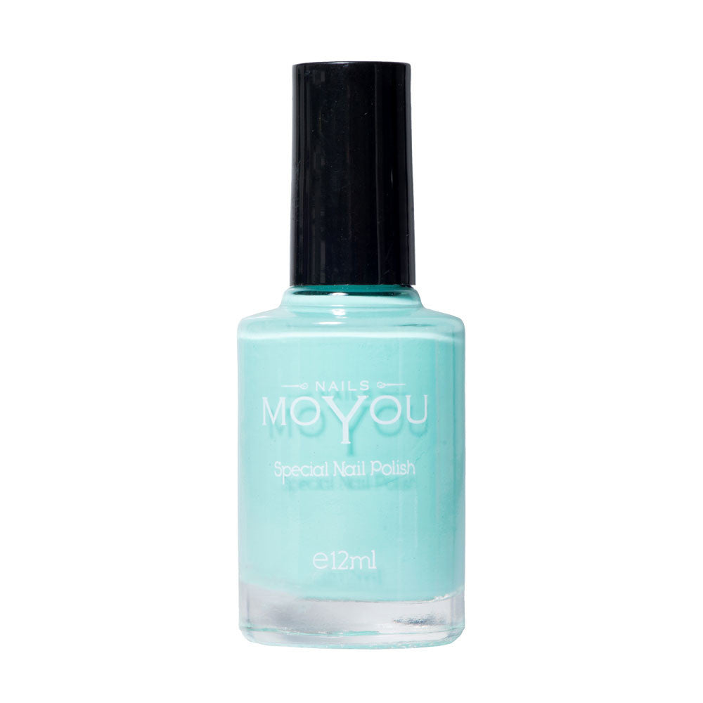 Powder Blue Stamping Nail Polish by MoYou Nail Fashion