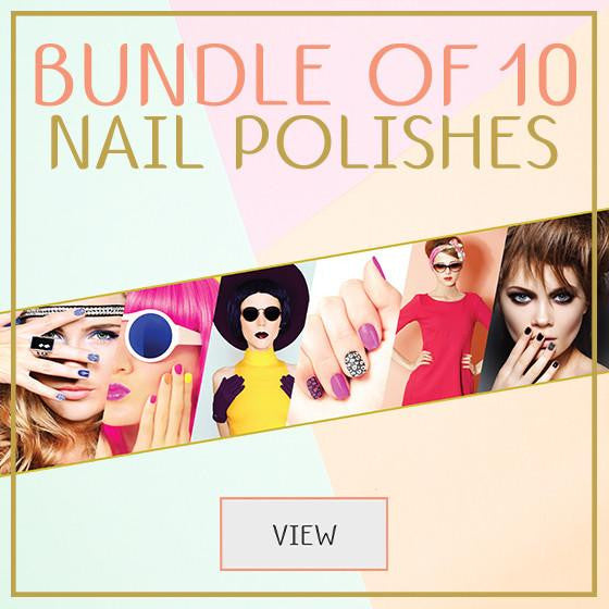 Bundle of 10 Nail Polishes - MoYou Nail Fashion 